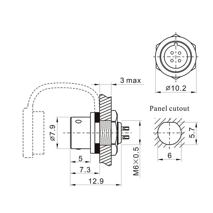 SF612B/P SF612B/S Rear-nut mount IP67 4