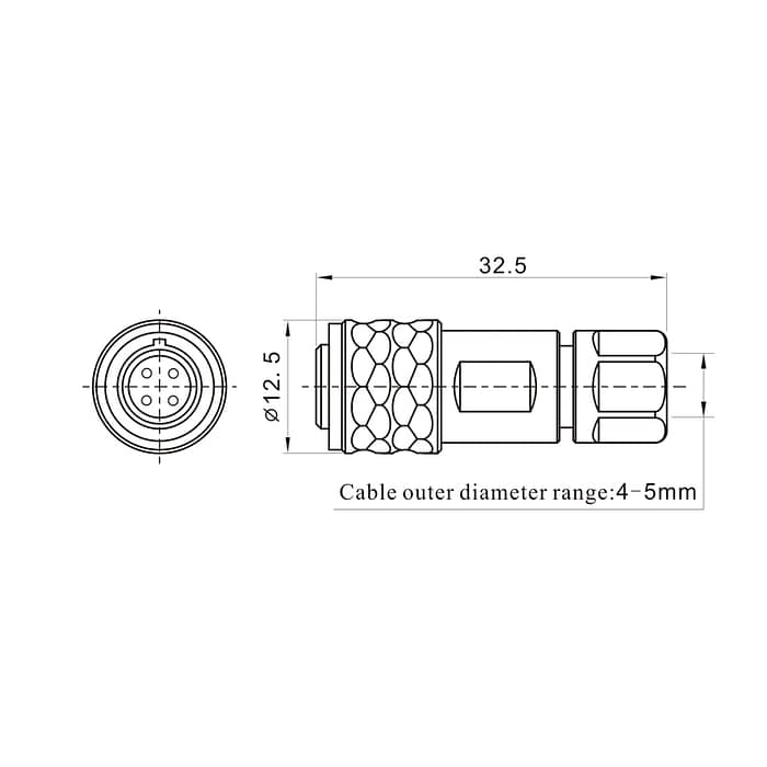 SF810B/P SF810B/S Cable connector IP67 4