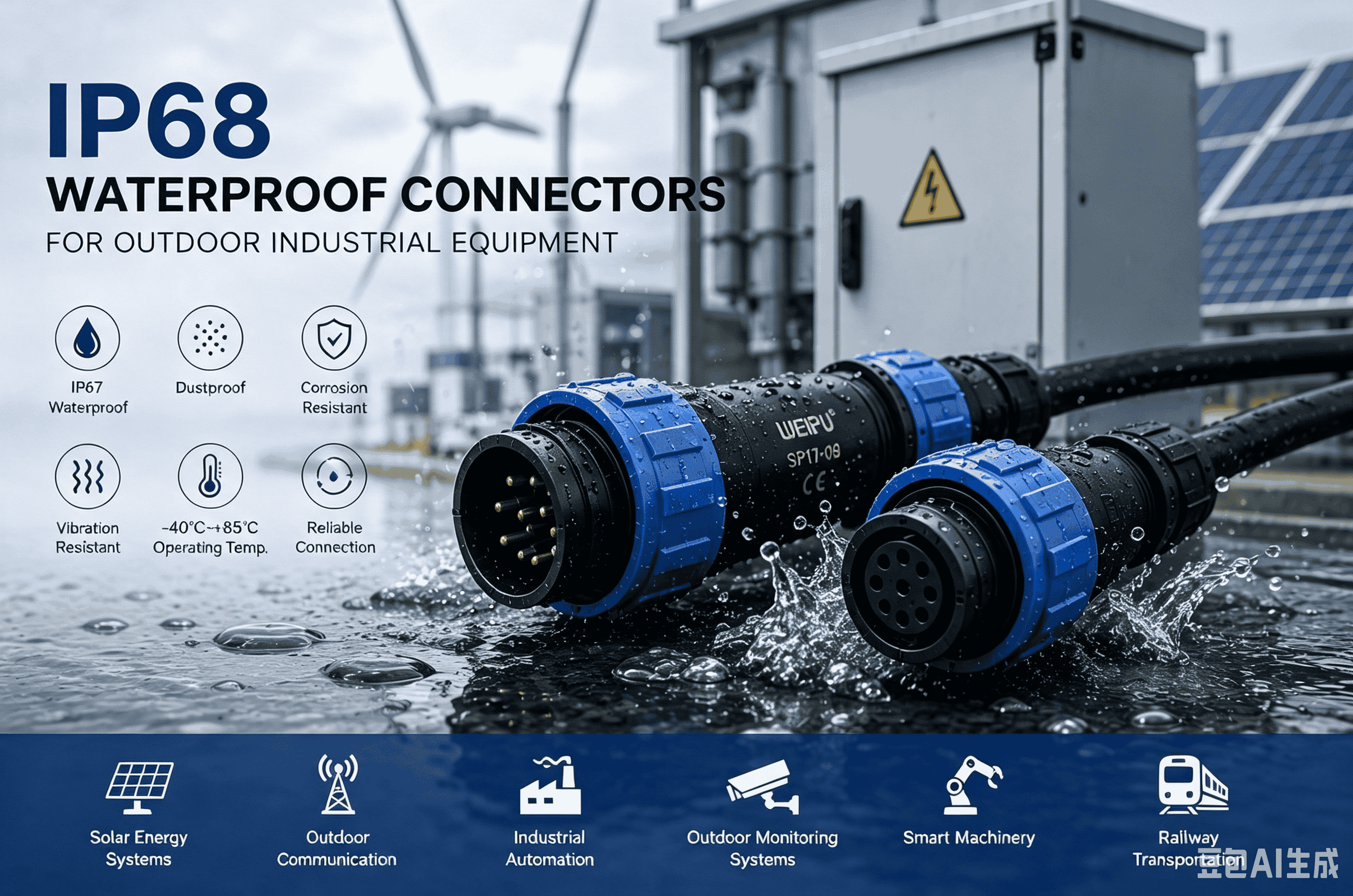SP Series waterproof connector for industrial robots and automation systems SP Series waterproof connector for industrial robots and automation systems