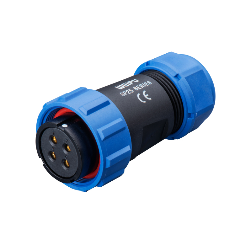 Weipu SP2510 IP68 inline waterproof connector product shot