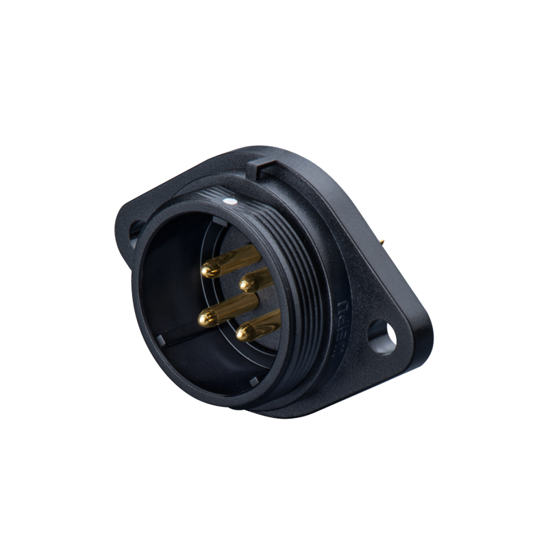 Weipu SP2513P front nut panel mount female waterproof circular connector product shot