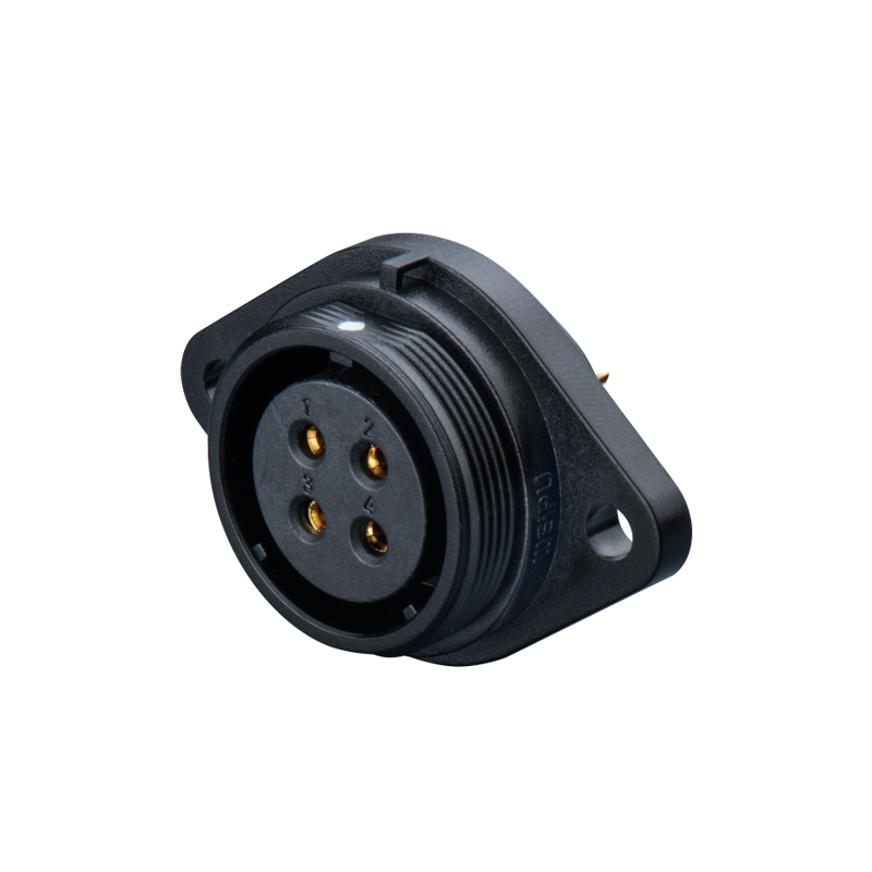 Weipu SP2513P front nut waterproof panel socket close-up view
