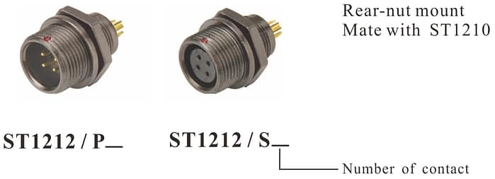 ST1212/P ST1212/S Rear-nut mount IP67 4 - WEIPU