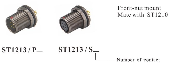 ST1213/P ST1213/S Front-nut mount IP67 4 - WEIPU