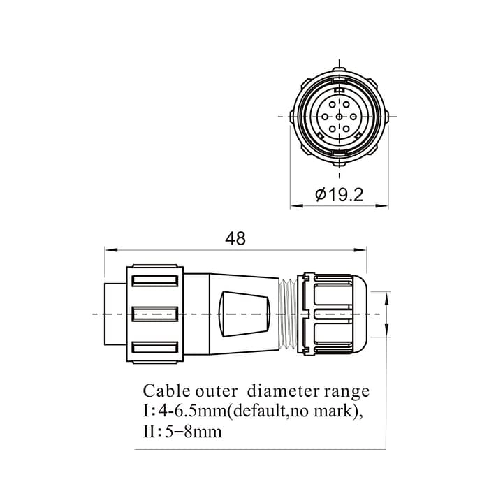 SY1310/P SY1310/S Cable connector IP67 4 - WEIPU
