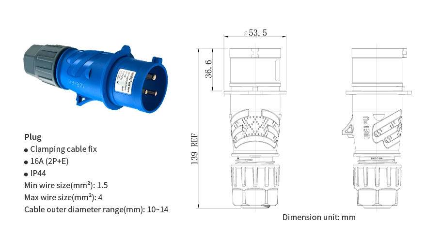 Technical Specifications of TYP231 02 - WEIPU