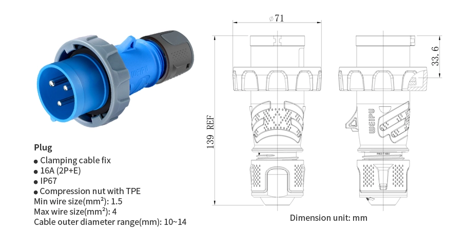 TYP R171-C 16A Product Specifications - WEIPU
