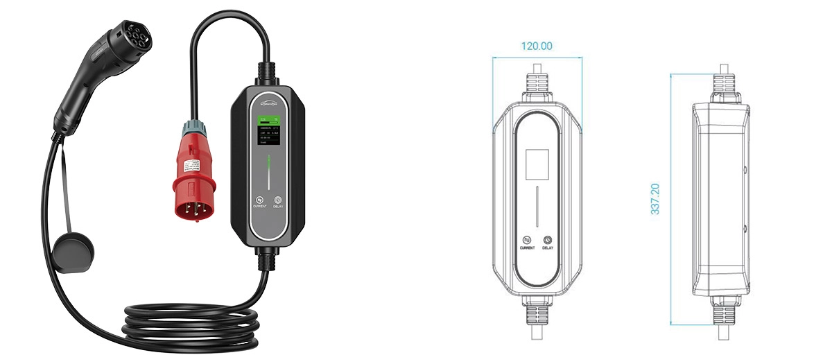 TYP waterproof face blackened on the car charging pile02 - WEIPU