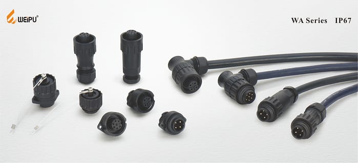 WA22J4TK2 3+PE male cable connector with short back shell 2