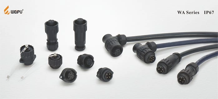 WA22J4TK2 3+PE male cable connector with short back shell 2 - WEIPU