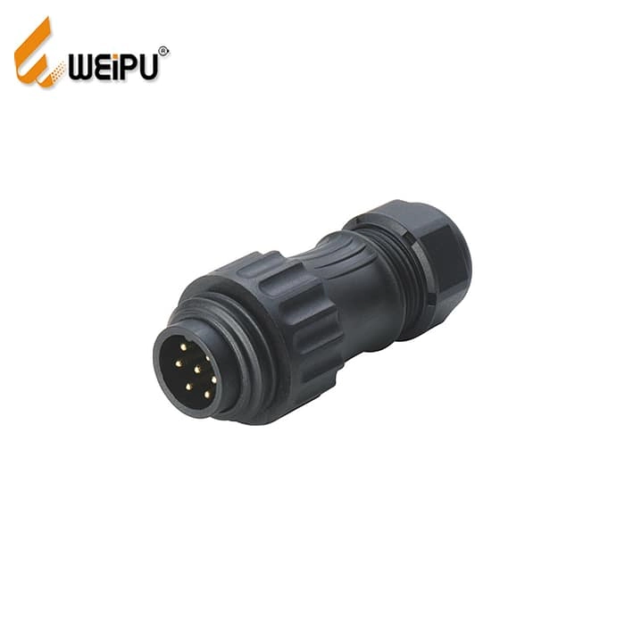 WA22J7TK1 6+PE male cable connector with short back shell 1 - WEIPU