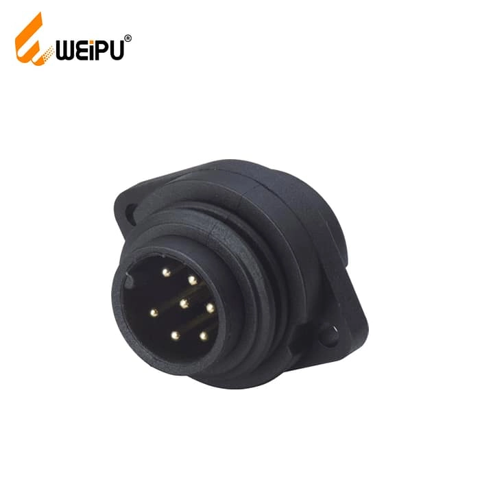 WA22J7Z1 6+PE male panel connector IP67 1 - WEIPU