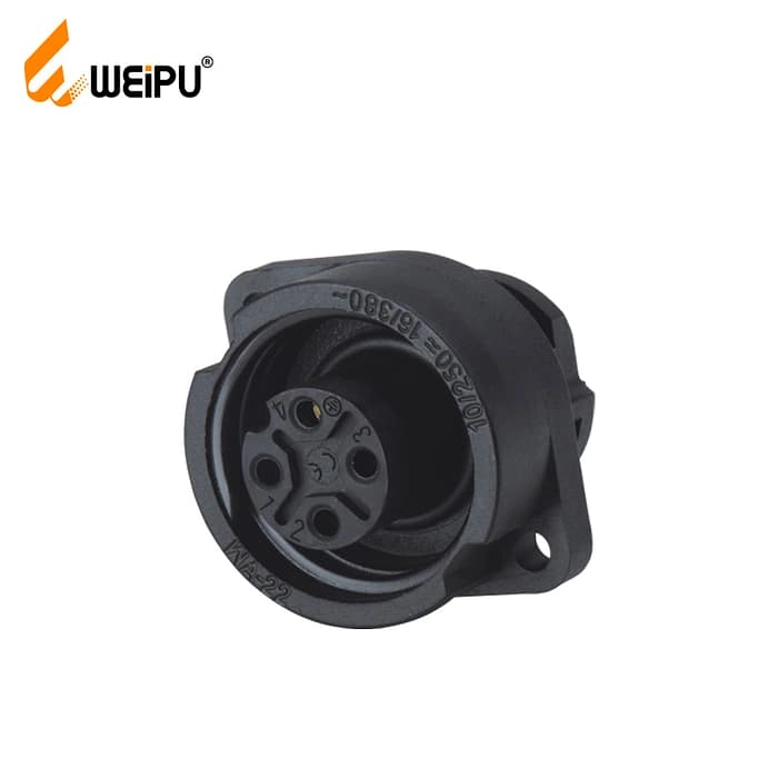 WA22K4Z2 3+PE female panel connector IP67 1 - WEIPU