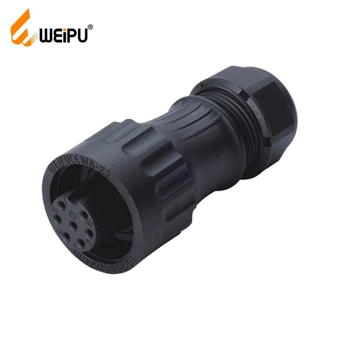 WA22K7TK1 6+PE female cable connector with short back shell IP67 1 - WEIPU