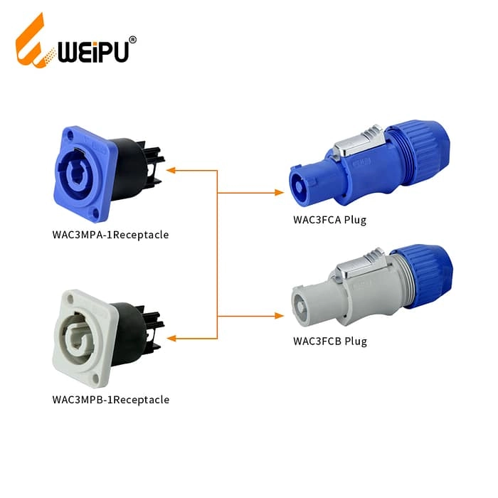 WAC3FCA Plug Bayonet IP65 2 - WEIPU WAC3FCA Plug Bayonet IP65 2 - WEIPU