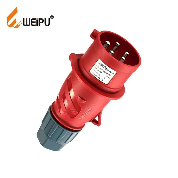 WEIPU 32A 5Pin Industrial Plug Socket TYP285-IP44 1 - WEIPU