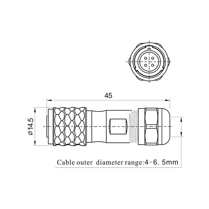 WEIPU SA1010P/S Power Cable Connector 4