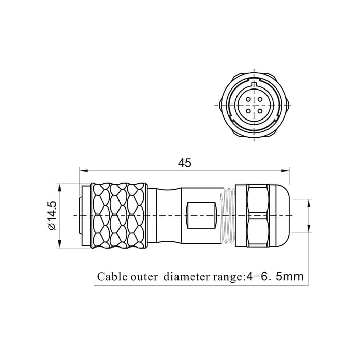 WEIPU SA1010P/S Power Cable Connector 4 - WEIPU WEIPU SA1010P/S Power Cable Connector 4 - WEIPU