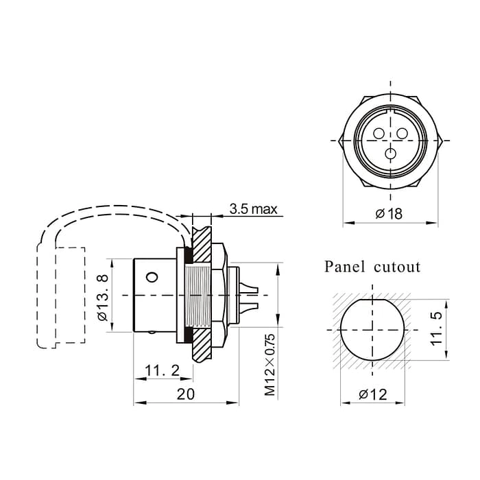 WEIPU SA1212P/S Industrial Electrical Connector IP67 4 - WEIPU