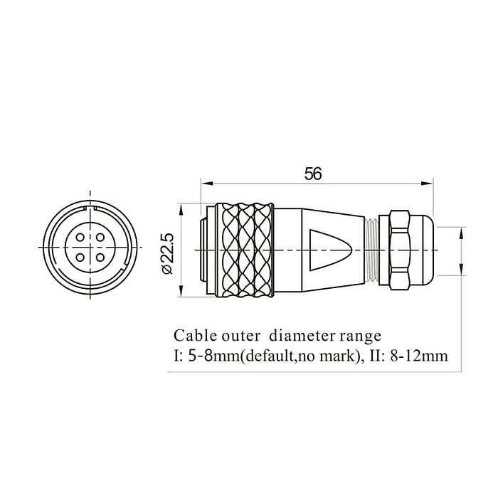 WEIPU SA1610P/S Cable connector IP67 4 - WEIPU