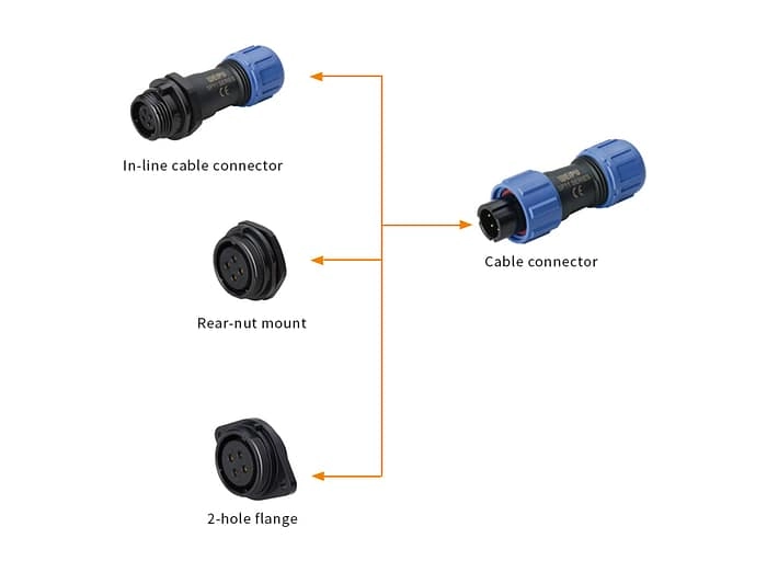 WEIPU SP11 IP68 Cable Waterproof Connector 2 - WEIPU