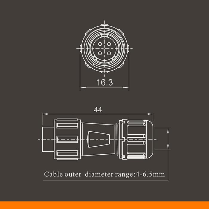 WEIPU SP1110P/S Cable Connector IP68 3