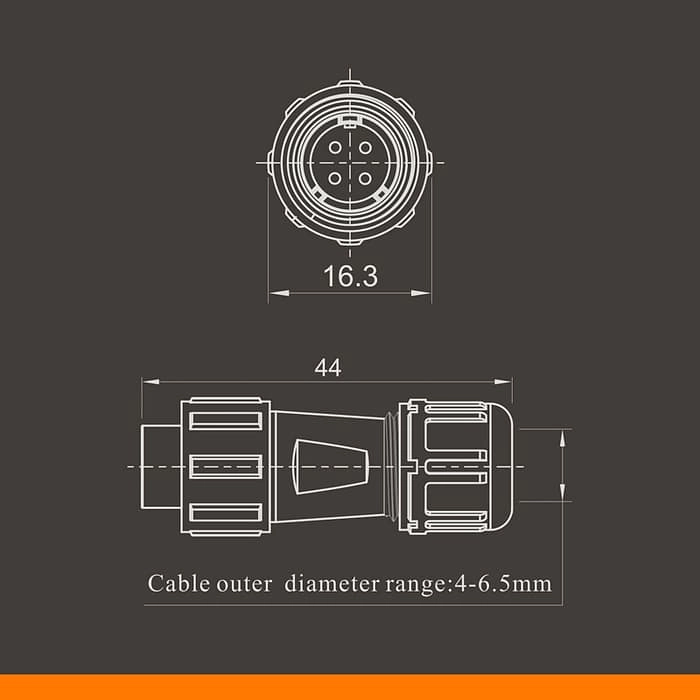 WEIPU SP1110P/S Cable Connector IP68 3 - WEIPU