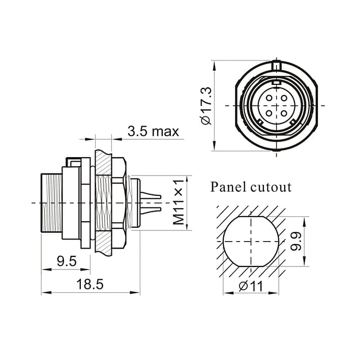 WEIPU SP1112P/S IP68 Cable Conncetor 4 - WEIPU WEIPU SP1112P/S IP68 Cable Conncetor 4 - WEIPU
