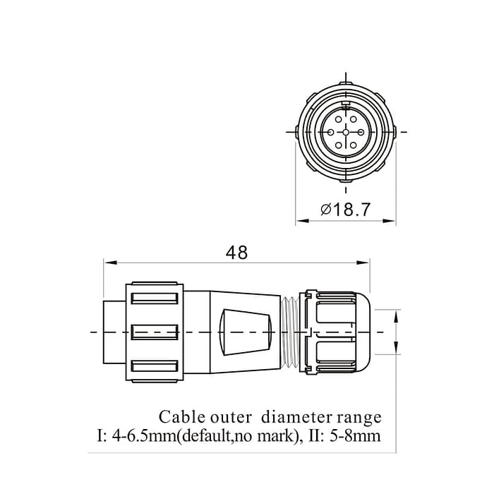 WEIPU SP1310P/S Cable connector IP68 4