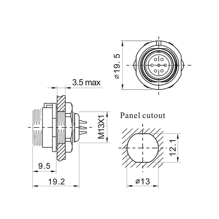 WEIPU SP1312P/S IP68 Waterproof Connector 4