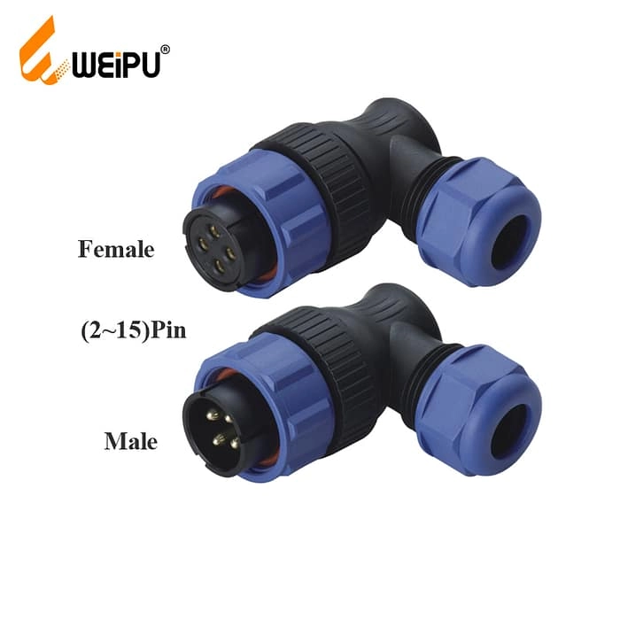 WEIPU SP2116P/S Angled cable connector IP68 3 - WEIPU WEIPU SP2116P/S Angled cable connector IP68 3 - WEIPU
