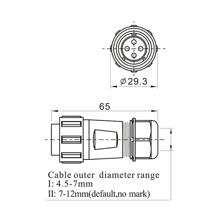 WEIPU SP2116P/S Angled cable connector IP68 4 - WEIPU WEIPU SP2116P/S Angled cable connector IP68 4 - WEIPU
