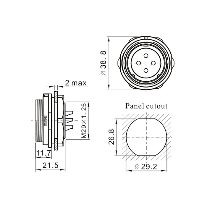 WEIPU SP2912P/S Cable Industrial Connector IP68 4 - WEIPU