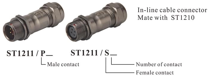WEIPU ST1211P/S Industrial Socket Male Female IP67 4 - WEIPU