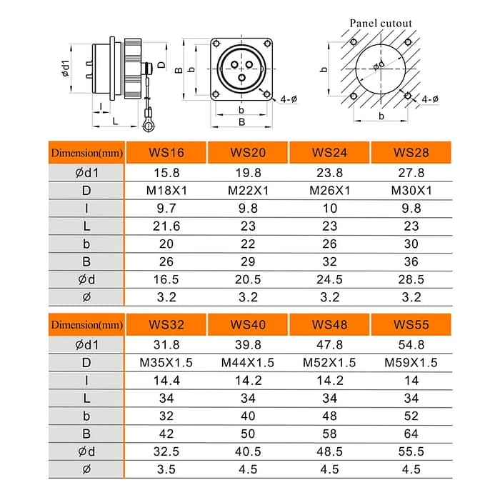 WEIPU WS-Z Series Receptacle Connector 4 - WEIPU