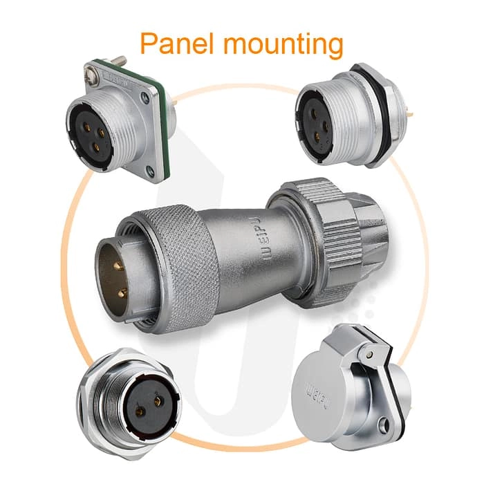 WF-TE Plug with metal clamping-nut 3 - WEIPU