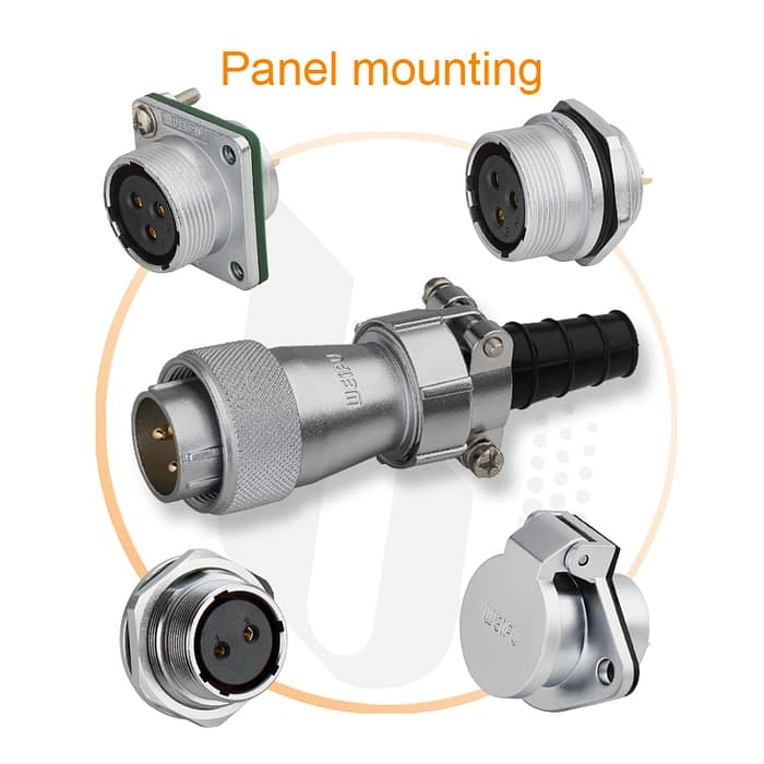 WF-TI Plug with cable clamping plates 3 - WEIPU