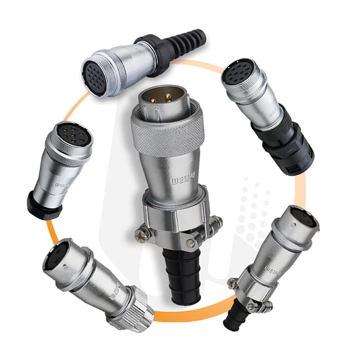 WF-TI Plug with cable clamping plates 4 - WEIPU