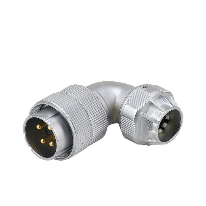WF-TU Plug with angled back shell and metal clamping-nut 2