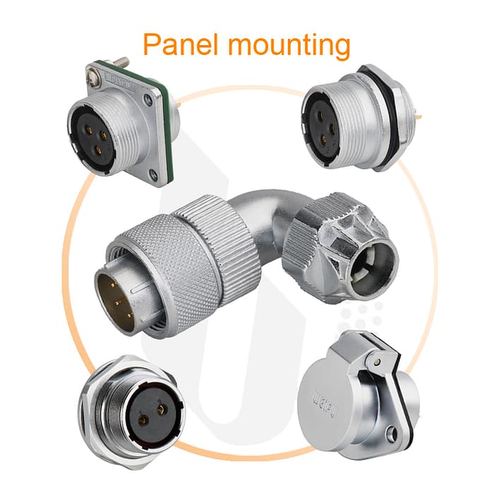 WF-TU Plug with angled back shell and metal clamping-nut 3