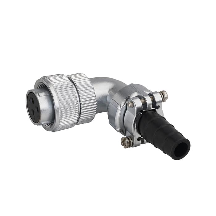 WF-TV Plug with angled back shell and cable clamping plates 2