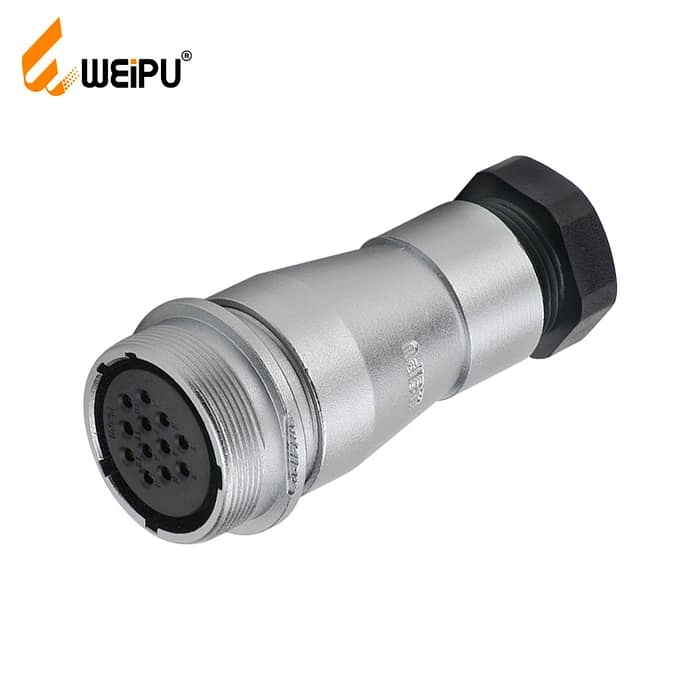 WF-ZA Series In-line receptacle with plastic clamping-nut 1 - WEIPU