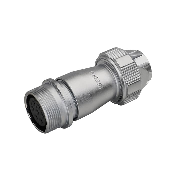 WF-ZE Series In-line receptacle with metal clamping-nut IP67 2