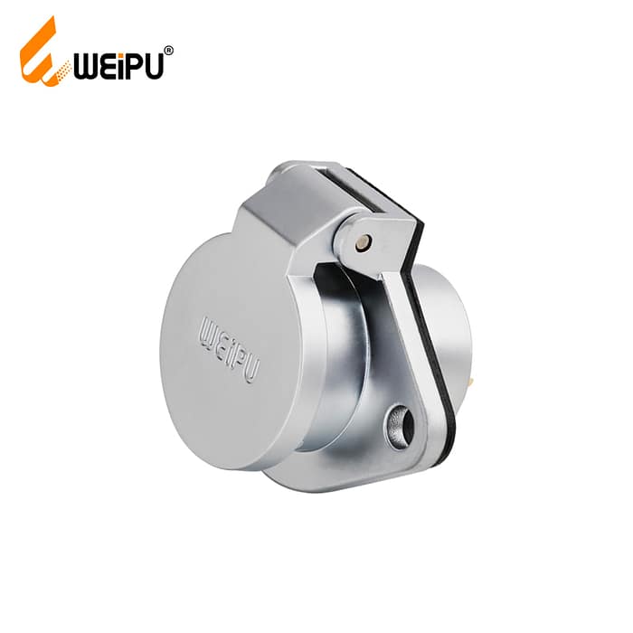 WF-ZG Series 2-hole flange receptacle with cap 1