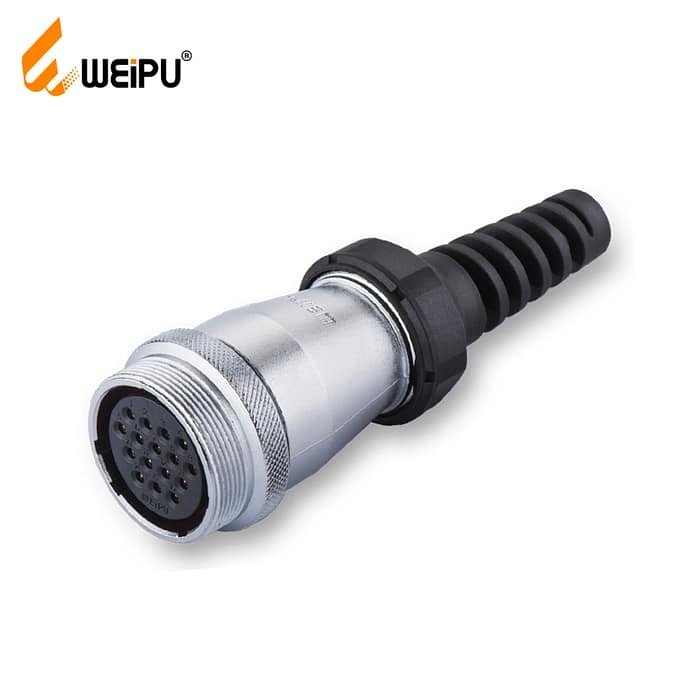 WF-ZXB Series In-line receptacle with anti-bending sleeve IP67 1 - WEIPU