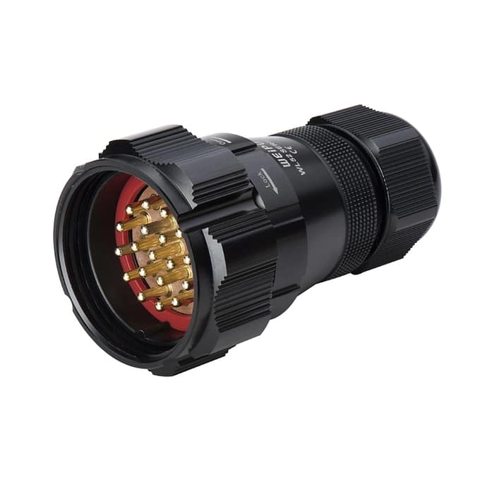 WL52J19T Male-contact plug with clamping-nut IP67 1 - WEIPU