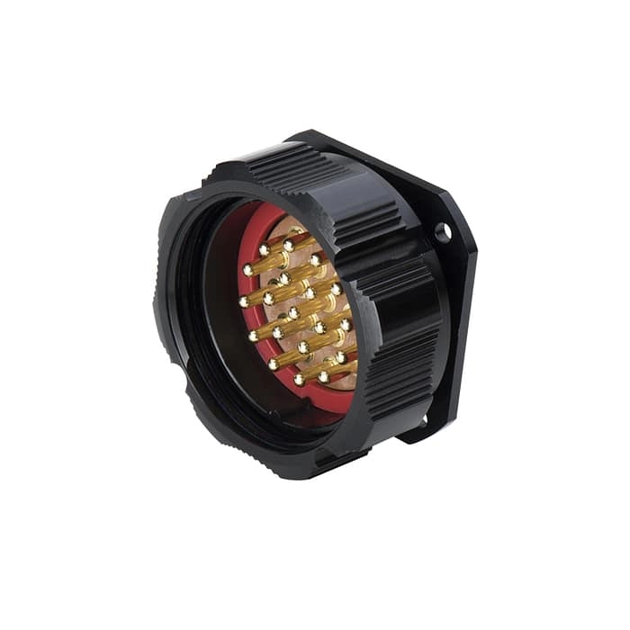 WL52J19Z Square flange male contact receptacle IP67 1 - WEIPU