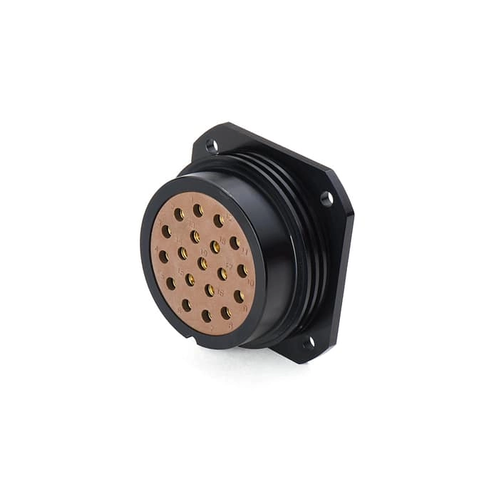 WL52K19Z Square flange female contact receptacle IP67 1 - WEIPU