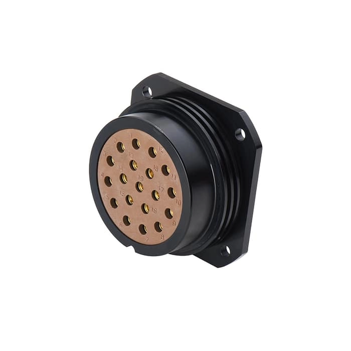 WL52K19Z Square flange female contact receptacle IP67-2 1 - WEIPU