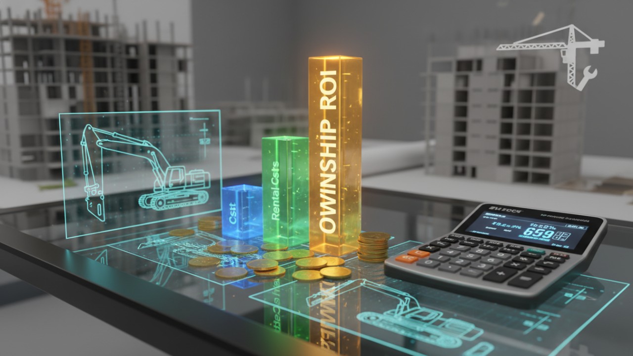 3D_financial_visualization_showing_bar_charts_comparing_the_ROI_of_buying_vs__renting_heavy_equipment_like_hydraulic_breakers_
